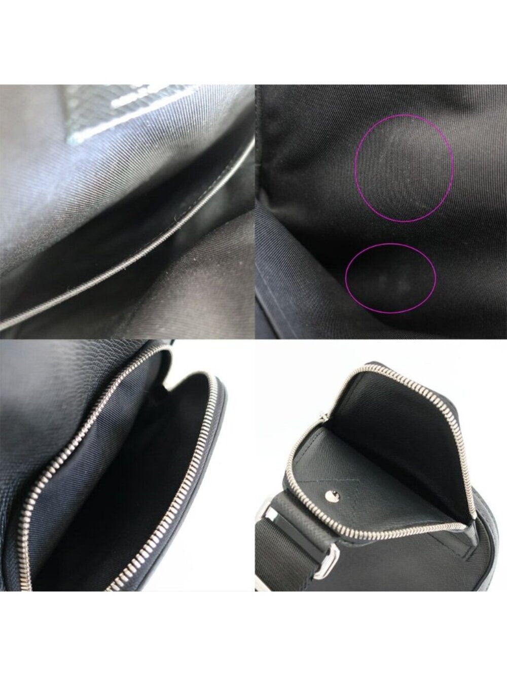 Louis Vuitton Ten Avenue Sling Bag Taiga Leather Black Silver - Picture 7 of 10